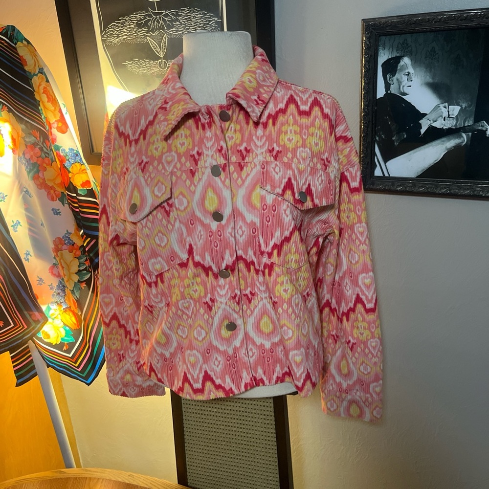 Savanna Jane Pink and Yellow Patterned Jacket